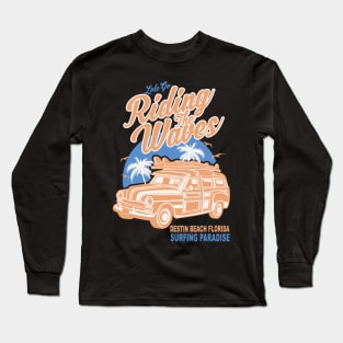 Destin Beach Florida Surfing Paradise Long Sleeve T-Shirt